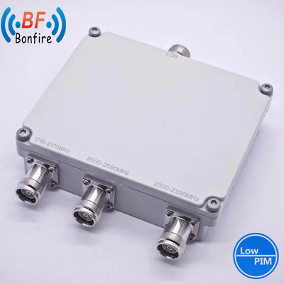 5g RF Combiner 1710-2170MHz 2300-2690MHz RF large bande basse Pim Quadplexer RF Multiplexeur pour Ibs Bts Das