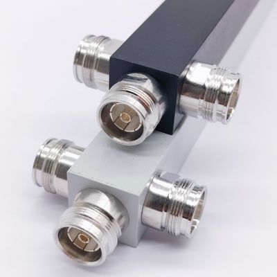 Ultra large bande 3 voies basse Pim réactif Splitter haute puissance 350-3800MHz 4,3-10 F Noir