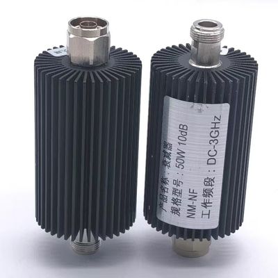 Attenuateur RF coaxial 50W Attenuateur RF DC-3800MHz Gris pour la capacité de livraison de projet