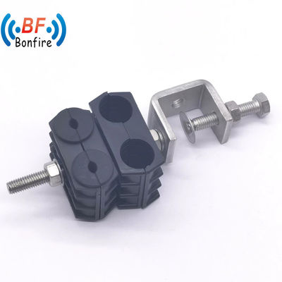 Clamp de câble d'alimentation RF en acier inoxydable Clip de câble coaxial avec plastique de type O