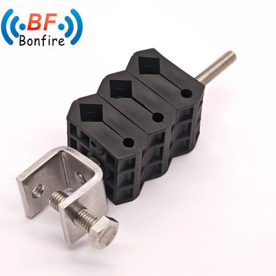 Performance de la pince à câble de tour auto-verrouillable à 3 voies à trou unique pour les câbles RF coaxials de 7/8 &quot;