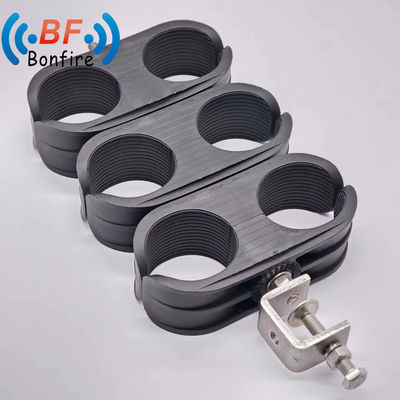 Performance de la pince à câble de tour auto-verrouillable à 3 voies à trou unique pour les câbles RF coaxials de 7/8 &quot;