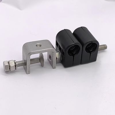 0.410kg Paquet Poids brut 1/2&quot; et 7/8&quot; Single Hole Double Clamps de câble Clips de câble