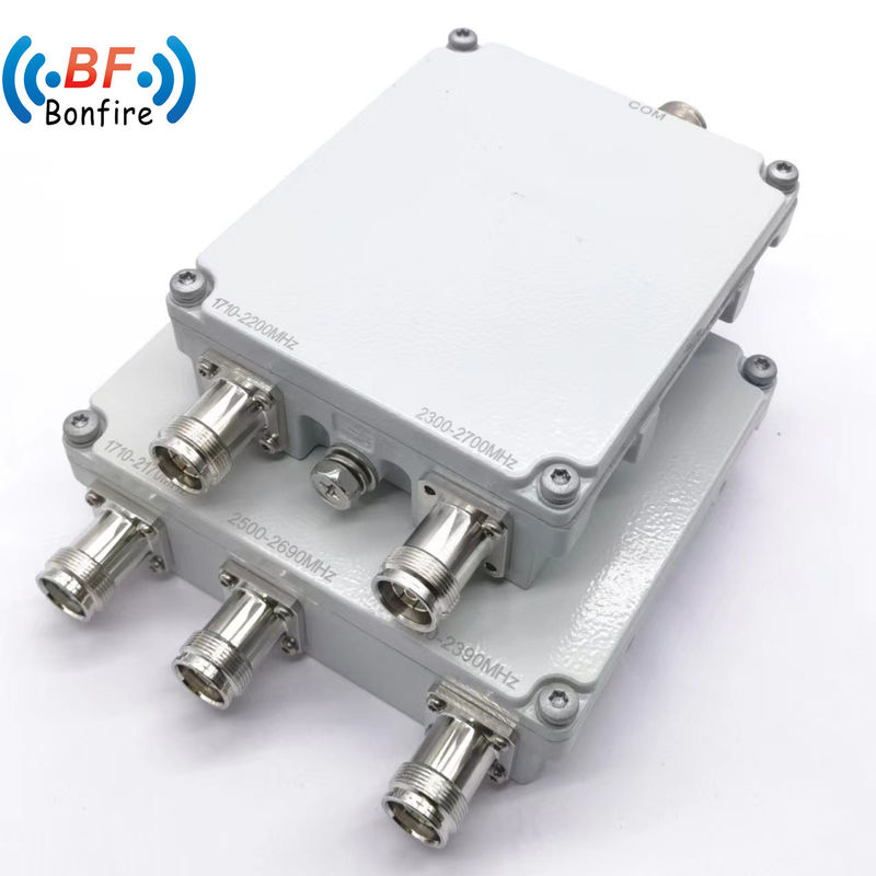 IP65 698-2700MHz 4.3-10-F combinateur RF DIN-F intérieur/extérieur avec taille de l'emballage compact