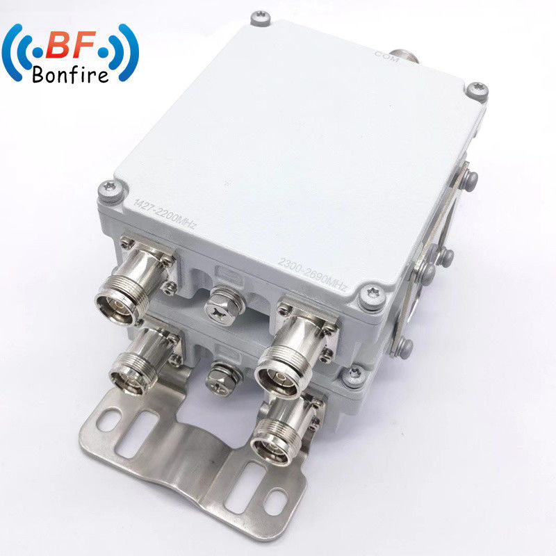 Double bande 1710-2170MHz 2300-2690MHz DIN Femme Twin-Duplexer pour la réalisation globale du projet