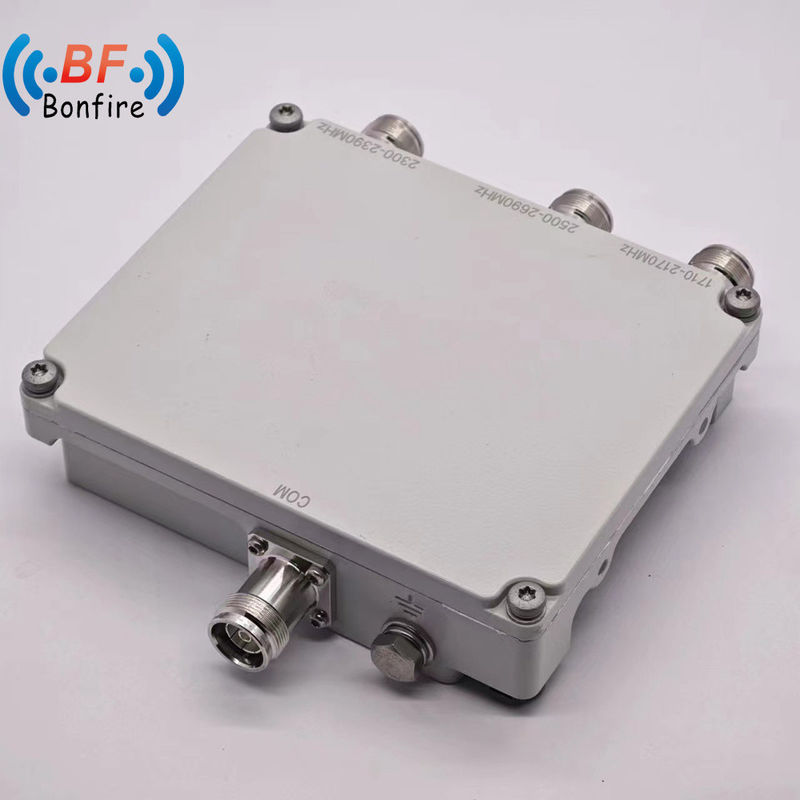 4X4 bas Pim 1710-1880 1920-2170 2300-2400 2500-2700MHz avec N 4.3-10 DIN Connecteur gris