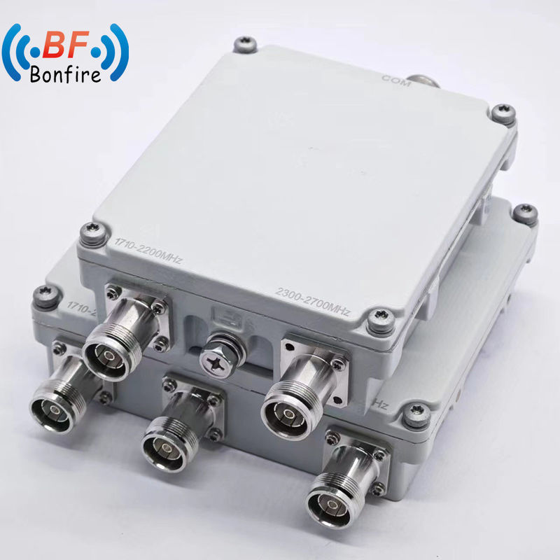 4.3-10f DIN-F N-F Combinateur à diplexer RF triplexeur direct pour pièces de télécommunications IP65 intérieures/extérieures