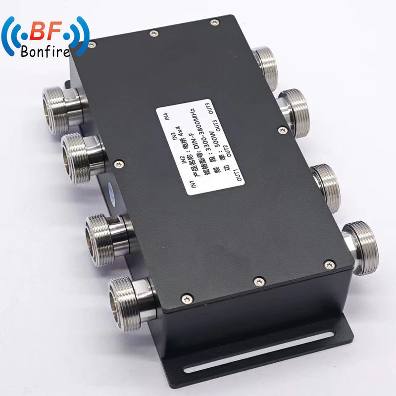 500W 4*4 6dB Coupler hybride Combinaison hybride 4 en 4 sortie N 4.3-10 DIN Connecteur avec 1