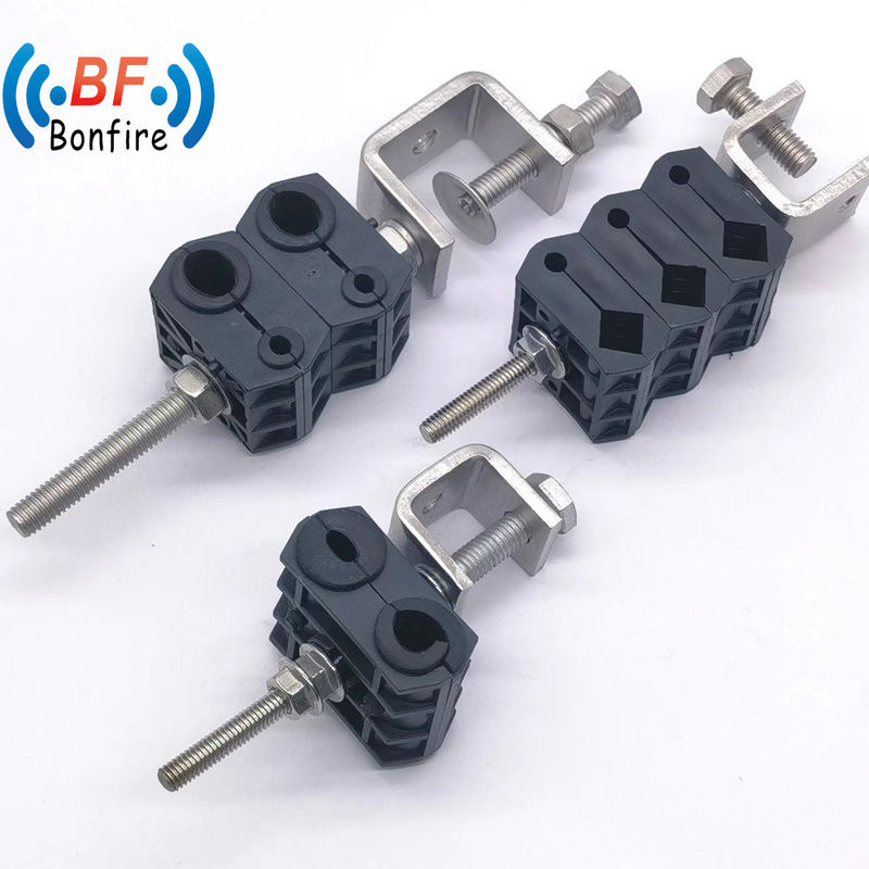 Clamp de câble d'alimentation RF en acier inoxydable Clip de câble coaxial avec plastique de type O