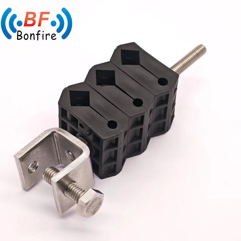 Performance de la pince à câble de tour auto-verrouillable à 3 voies à trou unique pour les câbles RF coaxials de 7/8 &quot;