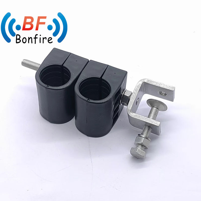 0.410kg Paquet Poids brut 1/2&quot; et 7/8&quot; Single Hole Double Clamps de câble Clips de câble